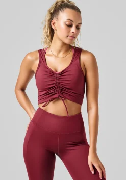 Sale Crease Sleeveless Crop Top - Crop Tops|Singleter