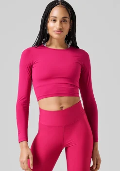 Discount Graphic Crop Long Sleeve - Gensere|Crop Tops