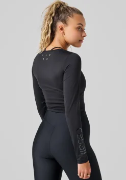 Online Graphic Crop Long Sleeve - Gensere|Crop Tops