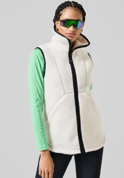 Discount High Collar Pile Vest - Singleter