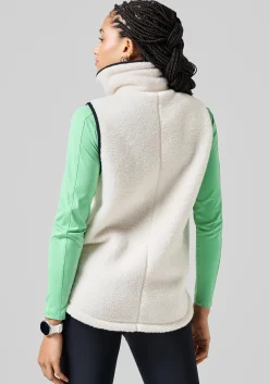 Discount High Collar Pile Vest - Singleter