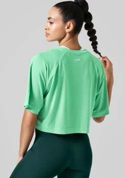 Sale Laser Mesh Crop Tee - Crop Tops|T-Skjorter