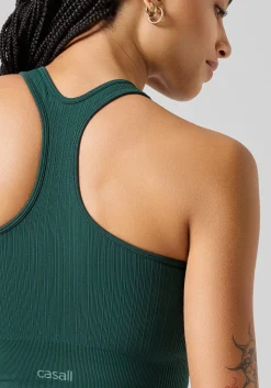 Online Multi Rib Seamless Padded Sports Top - Crop Tops|Singleter