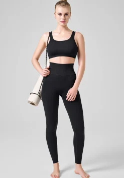 Outlet Scallop High Waist Seamless Tights - Tights