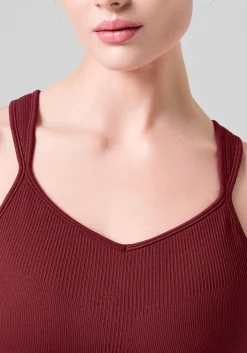 Clearance Seamless Rib Padded Sports Bra - Sports-Bh
