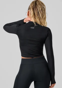 New Soft Rib Mock Neck Long Sleeve - Gensere